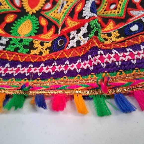 Traditional Indian Navratri Chania Choli Outfit Skirt Top Mirrored Embroidered - Picture 10 of 16